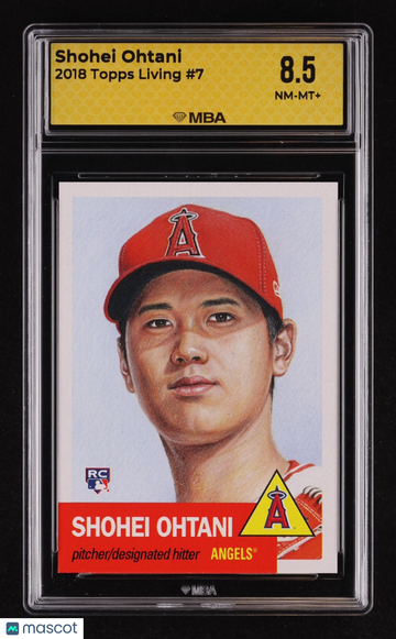 2018 Topps Living Shohei Ohtani #7 Rookie MBA 8.5