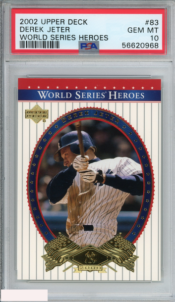 2002 UPPER DECK WORLD SERIES HEROES DEREK JETER #83 YANKEES HOF PSA 10 GEM MT