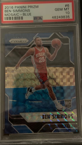 2016 Blue Mosaic Ben Simmons Rookie PSA 10