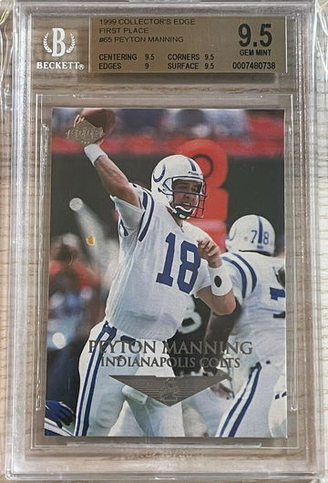 1999 Collector's Edge 1st Place Peyton Manning #65 BGS 9.5 Second Year