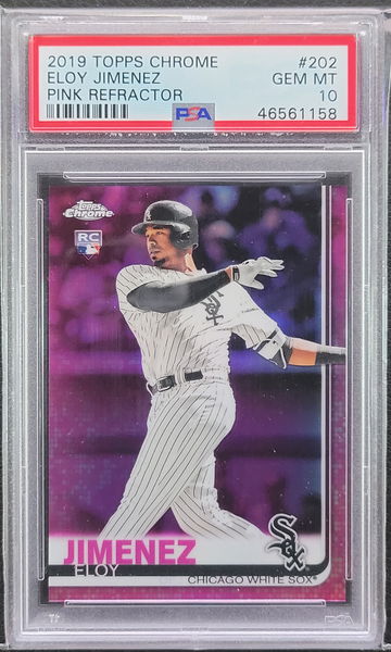 2019 Eloy Jimenez Topps Chrome Pink Refractor PSA 10