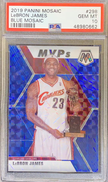 2019 Mosaic MVP Lebron James Blue #/99 PSA 10