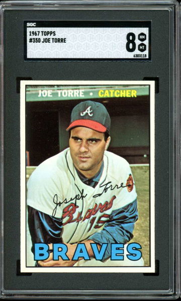1967 Topps #350 Joe Torre Braves HOF SGC 8 NM-MT