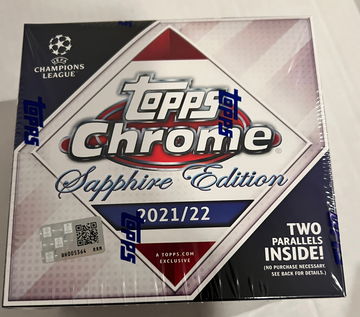 2021-22 Topps Chrome UEFA Champions League Sapphire Edition Factory Sealed