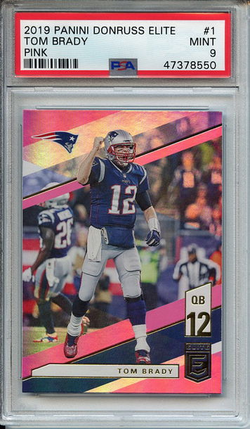 Tom Brady 2019 Panini Donruss Elite #1 Pink PSA 9 Mint! 8550
