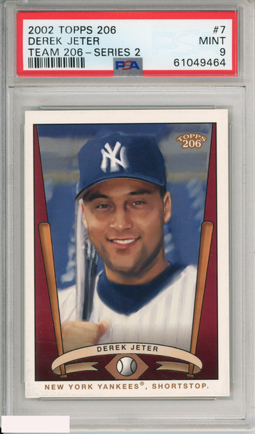 2002 TOPPS 206 DEREK JETER #7 TEAM 206-SERIES 2 YANKEES HOF PSA 9 MINT