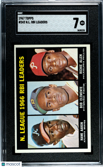 1967 Topps N. L. Rbi Leaders #242 SGC 7