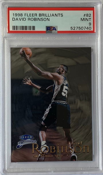 1998 Fleer Brilliants David Robinson PSA 9 #82 POP 2