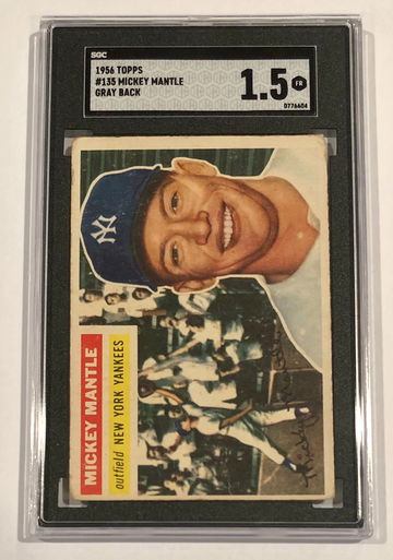 1956 Topps #135 Mickey Mantle SGC 1.5
