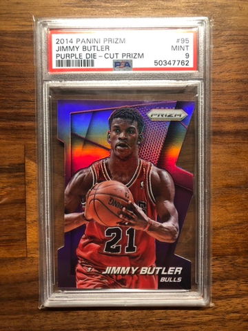 2014 Prizm Purple Die Cut Jimmy Butler PSA