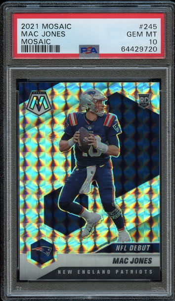 2021 Mosiac Mack Jones #245 Silver Mosaic  PSA 10