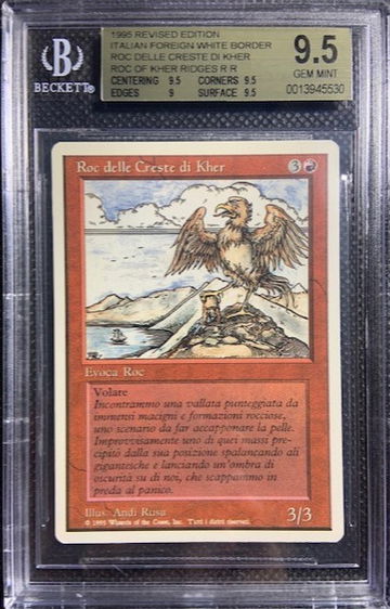 1995 MTG Italian Revised Edition Roc Of Kher Ridges R R BGS 9.5 GEM MINT Pop 1