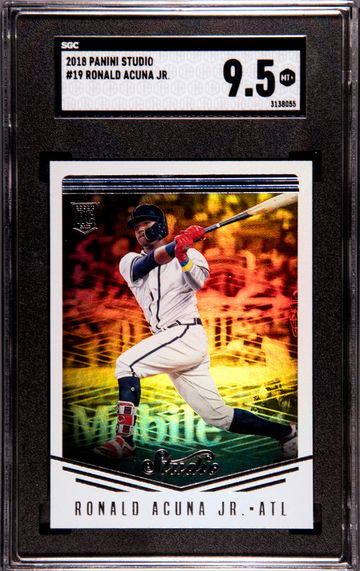 2018 Panini Studio RONALD ACUNA #19 SGC 9.5