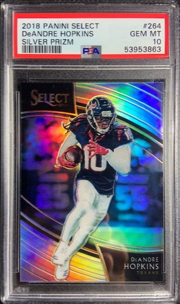 2018 Panini Select Field Level Silver Prizm DeAndre Hopkins #264 PSA 10 Pop 2
