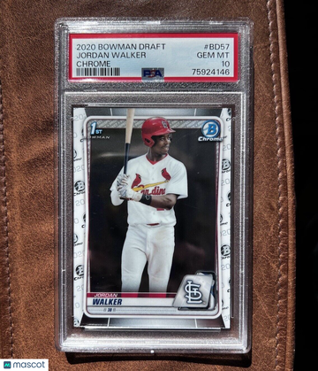 JORDAN WALKER 2020 1ST BOWMAN Draft CHROME #BD57 PSA 10 Gem Mint