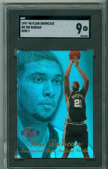 Tim Duncan 1997 Flair Showcase SGC 9 RC