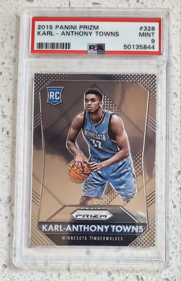 2015 Panini Prizm Karl Anthony Towns Rookie RC PSA 9