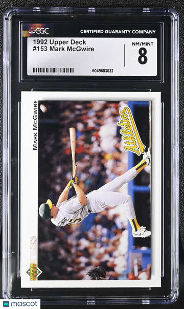 1992 Upper Deck Mark McGwire #153 CGC 8