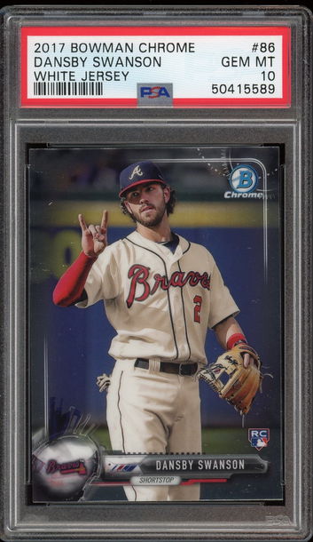 2017 Bowman Chrome DANSBY SWANSON RC PSA 10 Gem Mint!