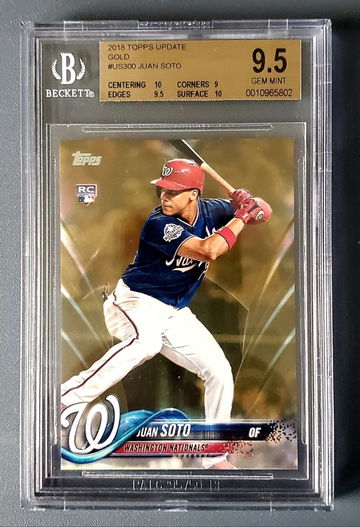 2018 Topps Update Juan Soto GOLD /2018 BGS 9.5 w/(2) 10s #US300 RC