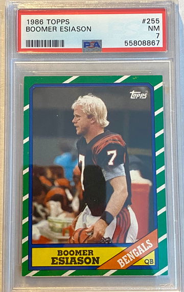 1986 Topps Boomer Esiason RC PSA 7 NM