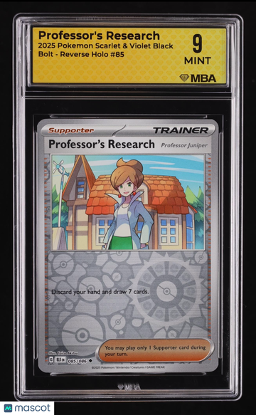2025 Pokemon Scarlet & Violet Black Bolt Professor Juniper Reverse Holo MBA 9 #85