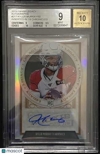 2019 Panini Legacy Chronicles Kyler Murray RC auto /50 BGS 9