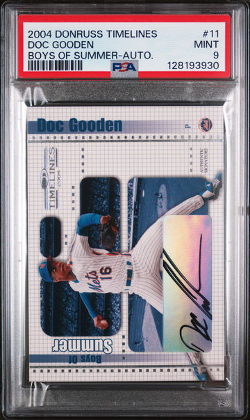 2004 Donruss Timelines Boys of Summer Autograph Doc Gooden #11 PSA 9