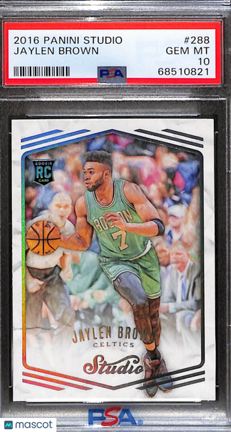 2016 Panini Studio Jaylen Brown #288 PSA 10