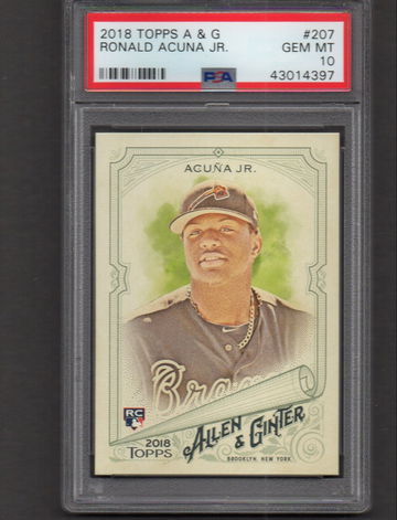 2018 Allen Ginter #207 Ronald Acuna Jr PSA 10 RC Rookie
