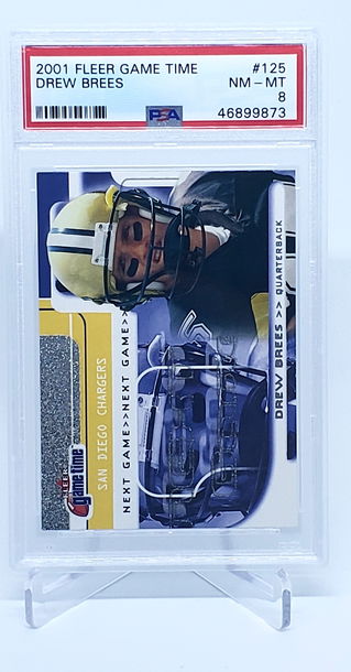 2001 Fleer Game Time Drew Brees PSA 8 943/2001