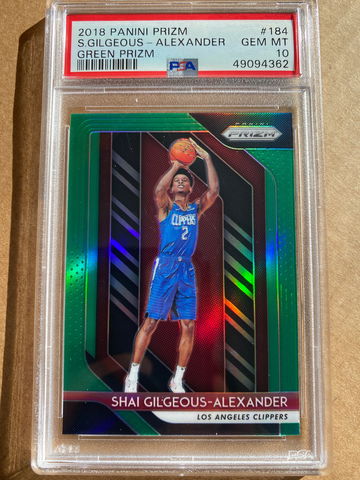 2018 Prizm Shai Gilgeous-Alexander Rookie Green Prizm PSA 10 184