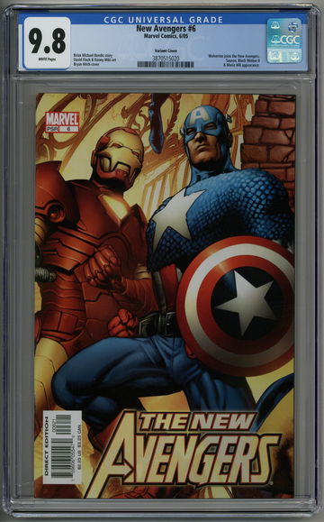 New Avengers 6 Bryan Hitch Variant CGC 9.8 Wolverine & Black Widow II appearances