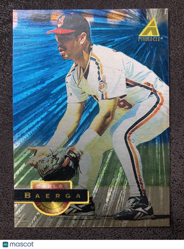 Carlos Baerga 1994 Pinnacle Museum Collection Print Run of 6,500 CLE Indians ⚾