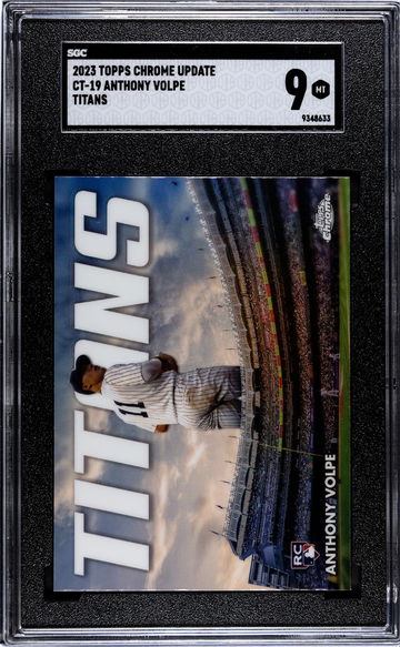 2023 Topps Chrome Update #CT-19 Anthony Volpe Titans SGC 9