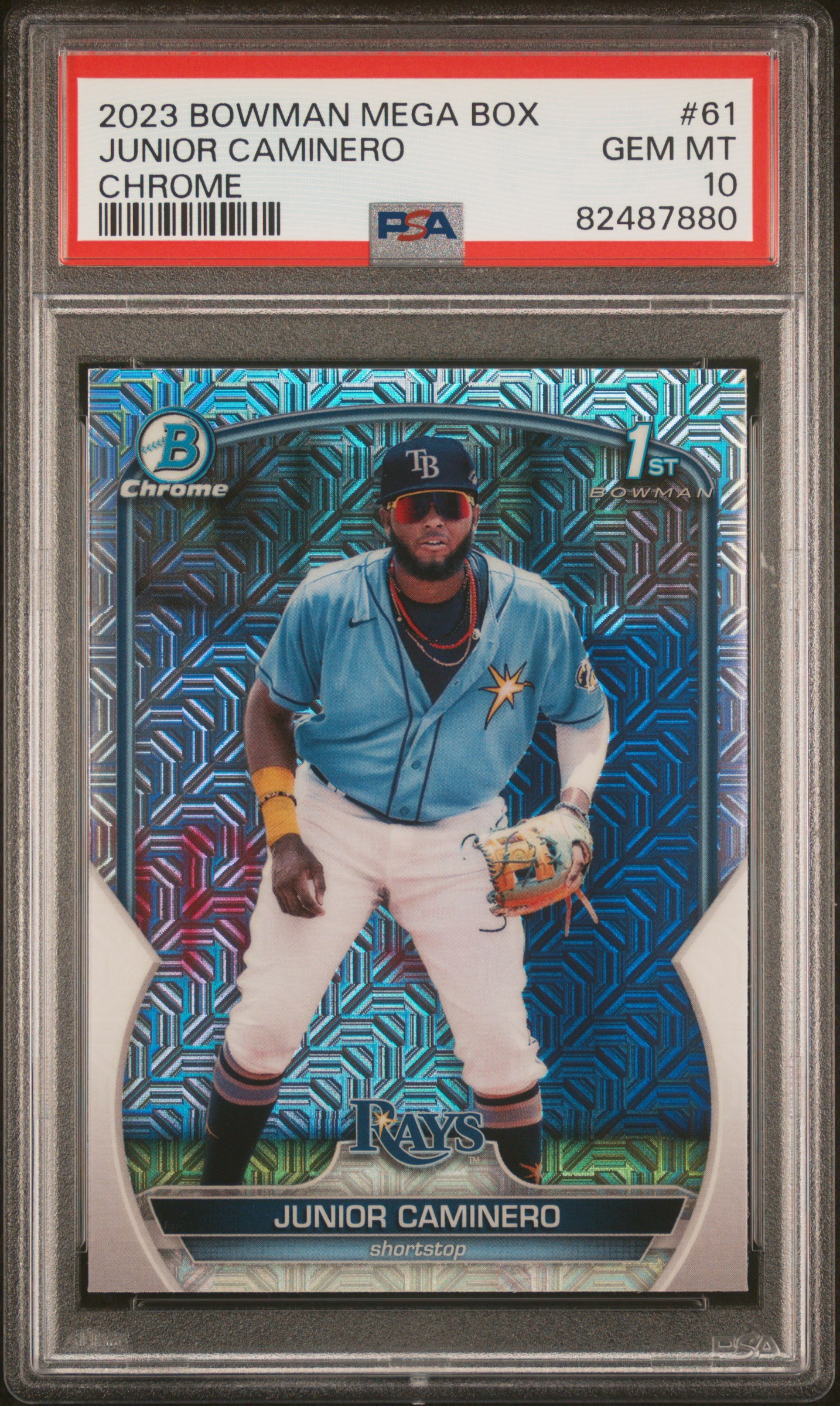 Junior Caminero 2023 Bowman Mega Box Chrome #61 Chrome PSA 10