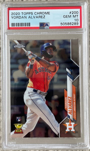 2020 Topps Chrome Yordan Alvarez PSA 10 200 RC