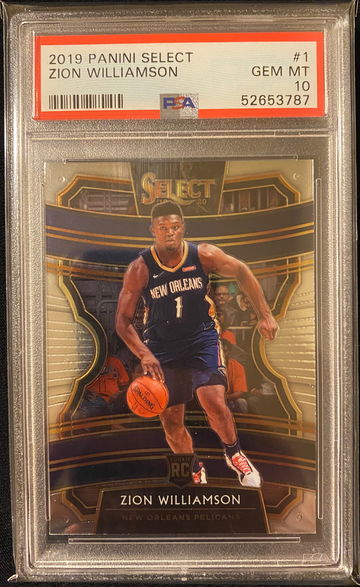 2019 ZION WILLIAMSON SELECT PSA 10 #1 ROOKIE RC