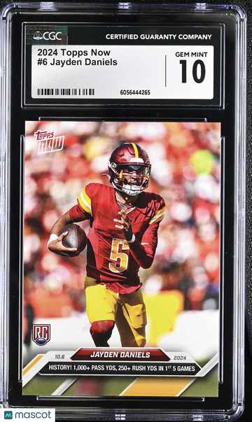 2024 Topps Now Jayden Daniels #6 CGC 10