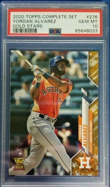 2020 Topps Complete Set Yordan Alvarez Gold Stars #276 PSA 10 Astros