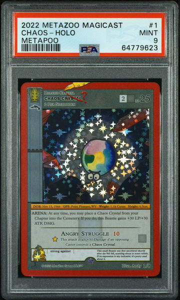 📱🧨2022 Metazoo Magicast Metapoo #1 CHAOS-HOLO | PSA 9 | 🚨🌲LOW PRINT RUN📈🔥