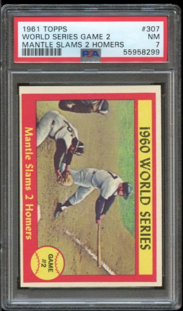 1961	Topps	307	Mickey Mantle	PSA	7