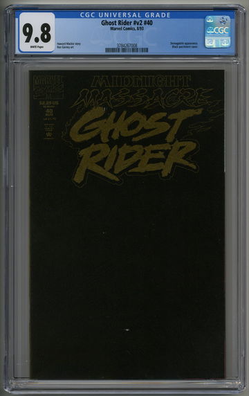 Ghost Rider 40 vol. 2 CGC 9.8 Midnight Massacre Black Parchment cover