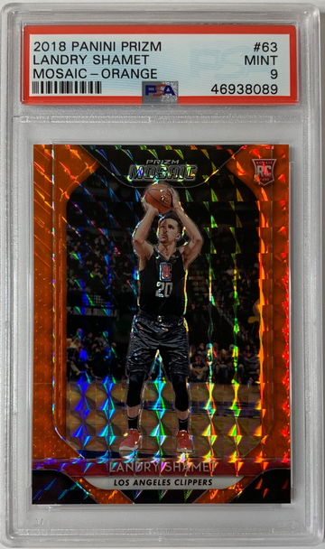 2018 Panini Prizm Landry Shamet Mosaic - Orange PSA 9 Mint #63