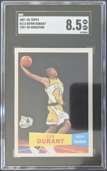 2007-2008 Topps 1957-58 Variation #112 Kevin Durant Rookie Card SGC 8.5
