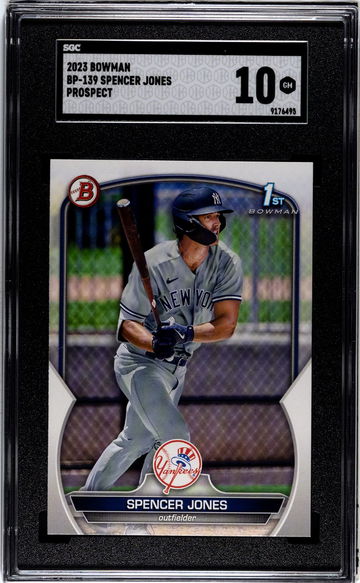 2023 Bowman Spencer Jones #BP-139 1st Bowman SGC 10