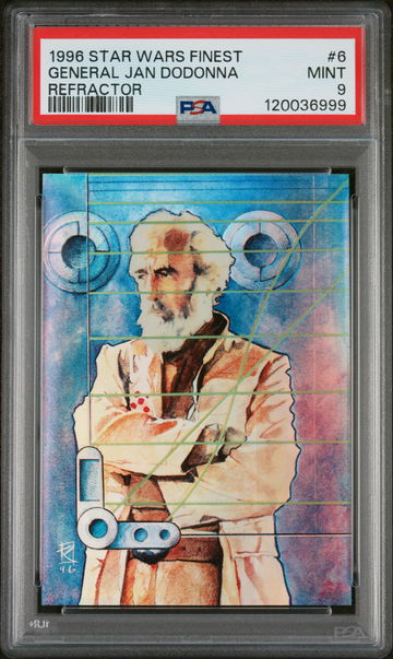 1996 Topps Star Wars Finest Refractor General Jan Dodonna #6 PSA 9