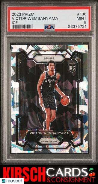 Victor Wembanyama 2023 Panini Prizm #136 Ice RC PSA 9