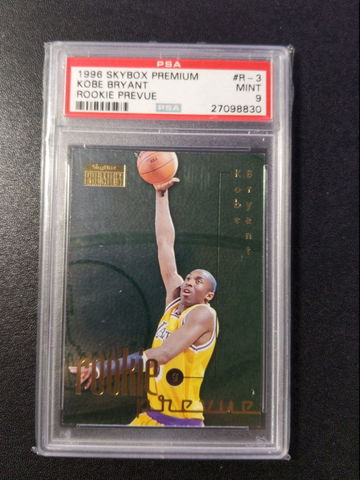 1996 Skybox Premium Rookie Prevue #R3 KOBE BRYANT PSA9
