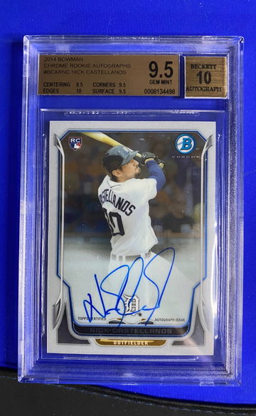2014 Bowman Chrome -Nick Castellanos- Auto RC BGS 9.5/10 